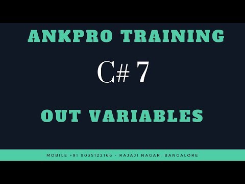 C 7 Chapter 4 Out variables feature in c 7