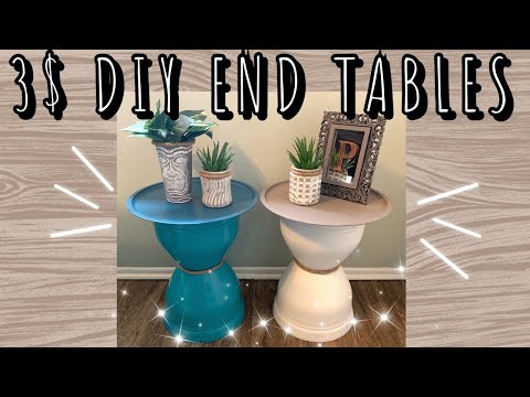 FARMHOUSE DIY DECOR END TABLES | DOLLAR TREE DIY |...