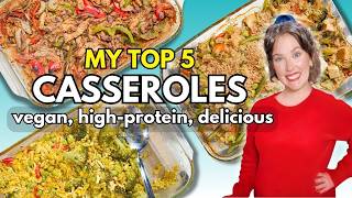 5 vegan casseroles you NEED to make this month! 🌱 Easy, healthy, meal prep friendly