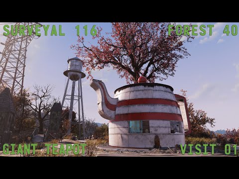 Fallout 76 Surveyal Project 116 - Forest 40 - Giant Teapot