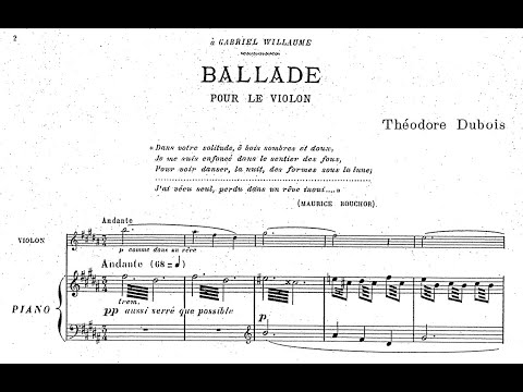 Théodore Dubois - Ballade