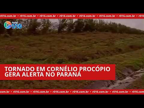 Tornado em Cornélio Procópio causa alerta máximo no Paraná com fortes chuvas
