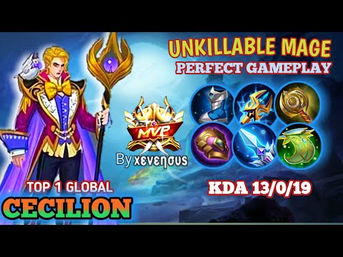 CECILION Unkillable Mage | Perfect Gameplay New Session - TOP 1 GLOBAL CECILION ~ By Xevenous ~ MLBB