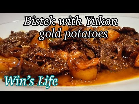 HOW TO MAKE BISTEK WITH YUKON GOLD POTATOES | USING BAKING SODA FOR TENDERIZING THE TOUGH BEEF!