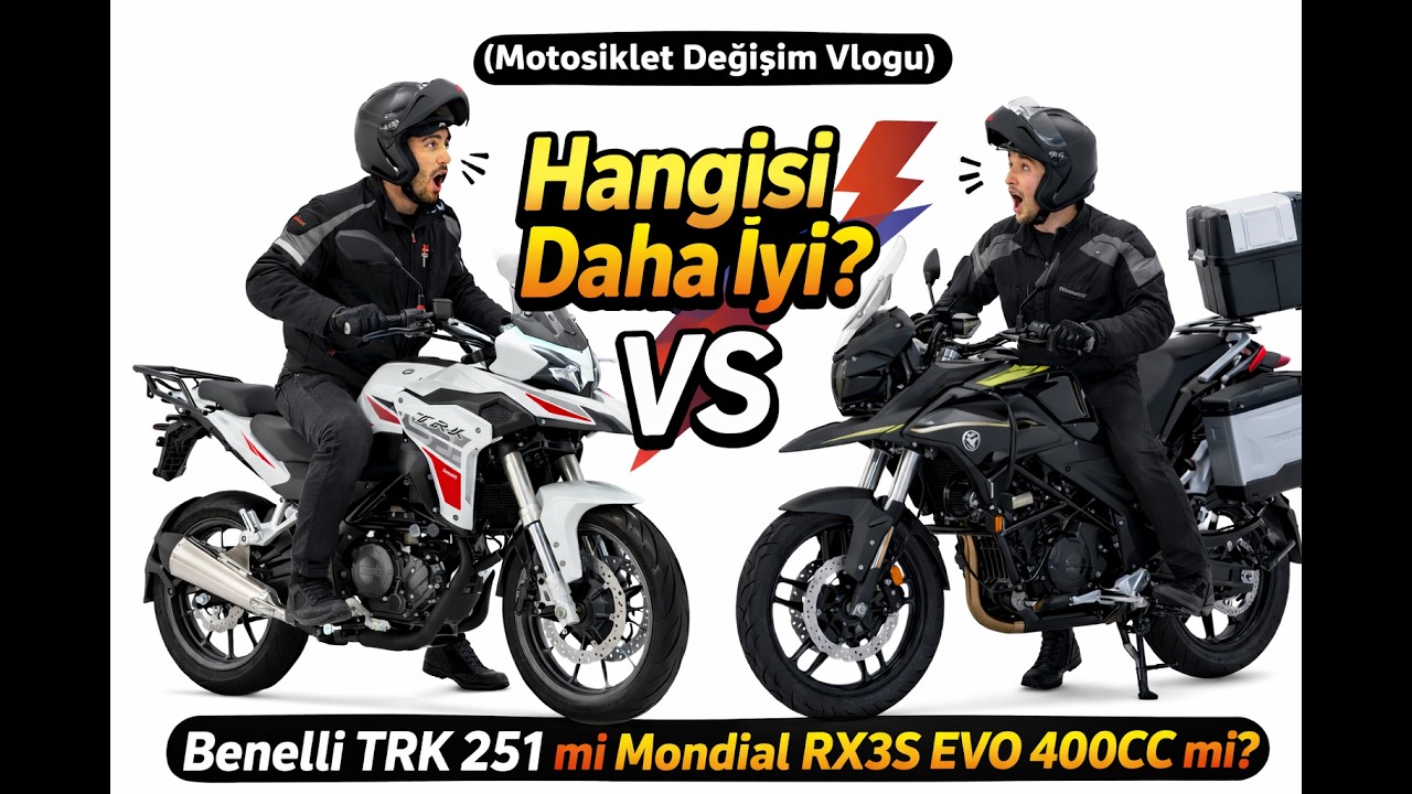 Hangisi Daha İyi? Benelli TRK 251 mi Mondial RX3S EVO 400CC mi? (Motosiklet Değişim Vlogu)