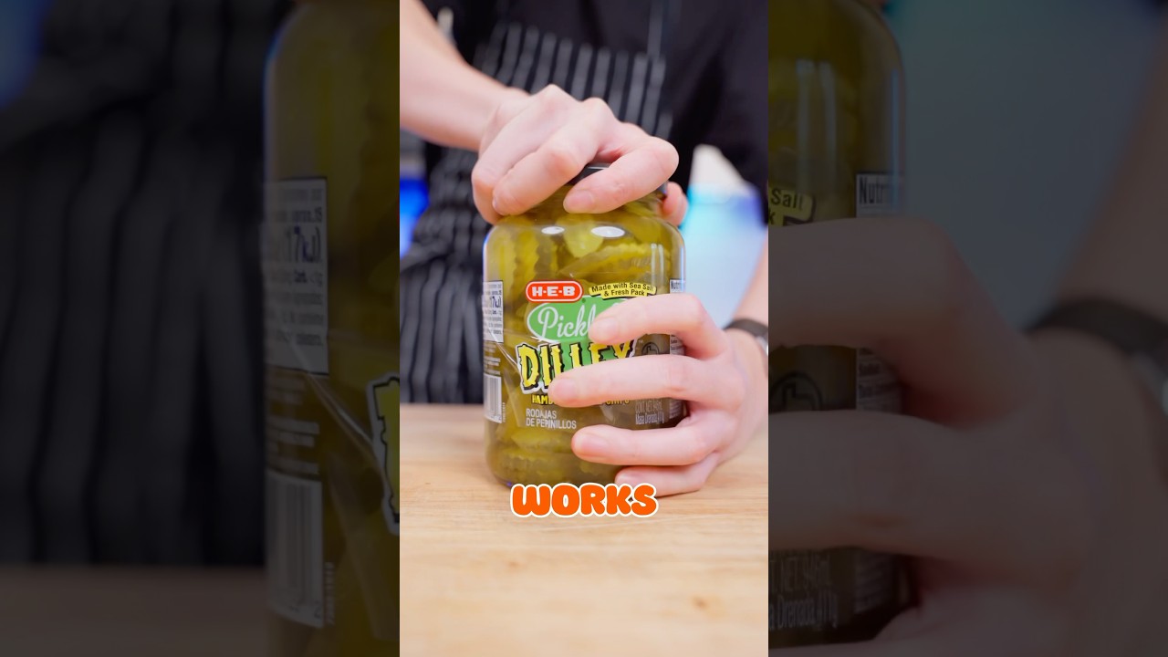 Trick To Open Any Pickle Jar