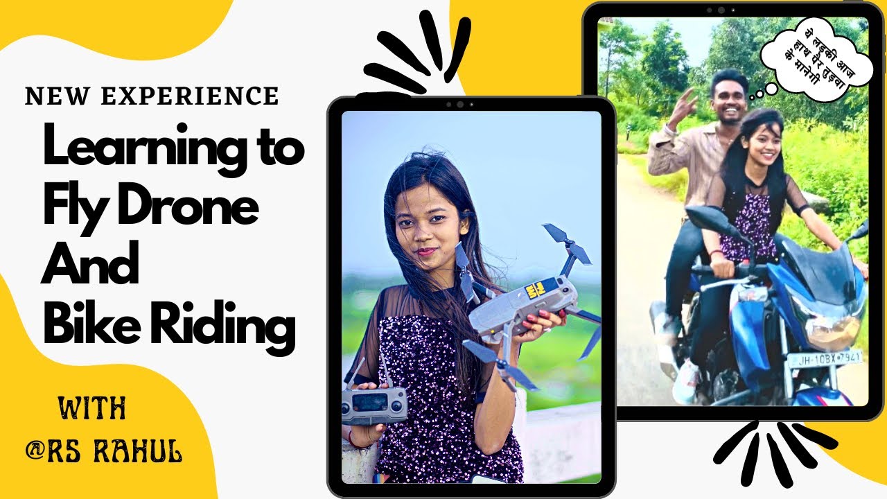 Learning to fly drone and bike riding with ‪@rsrahul398‬