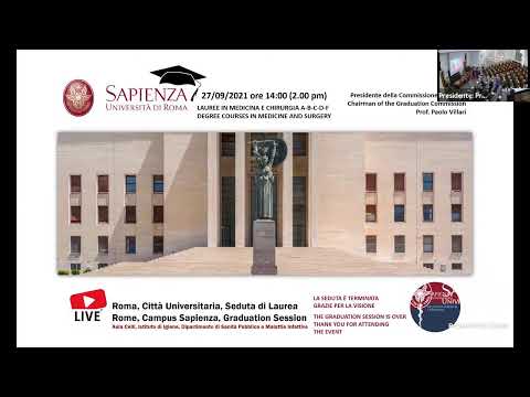 Laurea in Medicina Corso F e Corsi A-B-C-D SAPIENZA, 27 settembre 2021