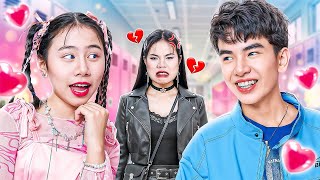 Download lagu Soft Girl Vs Rock Girl Fall In Love With The Same Hot Boy! My Best Friend Loves My Crush mp3