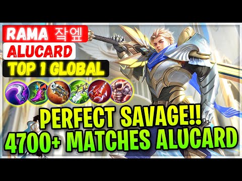 PERFECT SAVAGE!! 4700+ Matches Alucard [ Top Global Alucard ] RAMA 잨엪 Mobile Legends Gameplay Build