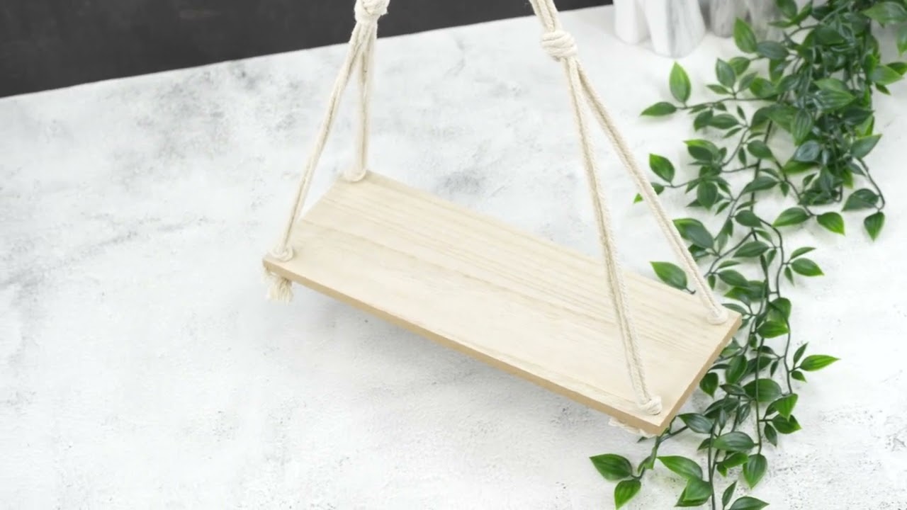 1 Tier Hanging Boho Chic Floating Shelf
