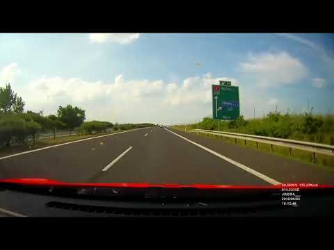 Praha - Lovosice, dálnice D8 - za 5 minut (zrychleně)