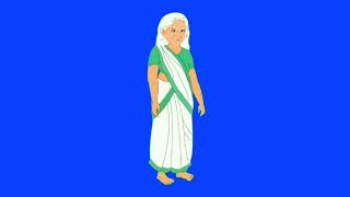 Free No Copyright /old lady cartoon / green screen cartoon / green screen cartoon character old lady