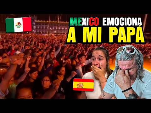 🇬🇧 MY DAD REACTS to the MEXICAN ANTHEM in TOQUE de SILENCIO 😭🇲🇽 **he ends up emotional**