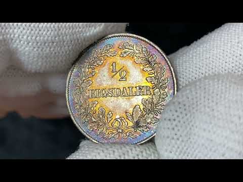 Lot 535 Denmark 1/2 Rigsdaler 1855 FK/VS