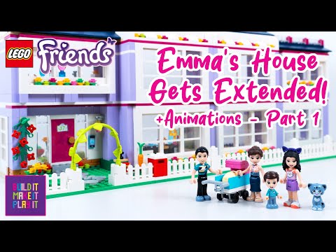 Lego Emma's House Gets Extended! Part 1- Lego House Build, Renovation, DIY Craft & Animations