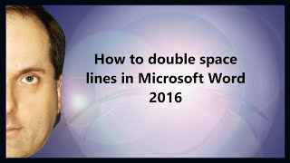 How to double space lines in Microsoft Word 2016
