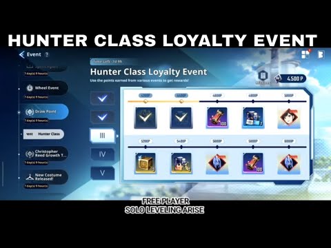 HUNTER CLASS LOYALTY EVENT ► SOLO LEVELING : ARISE