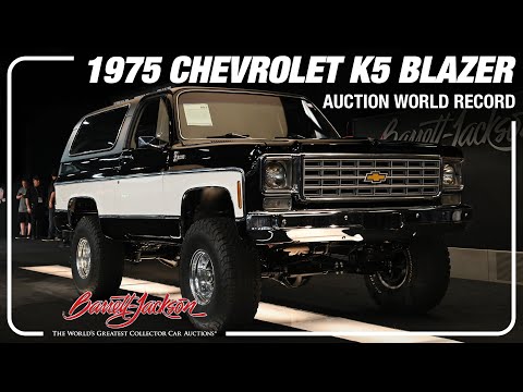 AUCTION WORLD RECORD - 1975 Chevrolet K5 Blazer Custom SUV - BARRETT-JACKSON 2022 LAS VEGAS