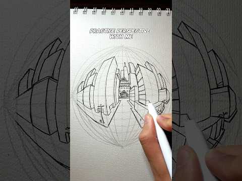 How To Draw 5-point Perspective ✍️ #artist #howtodraw #perspective