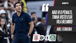 FOI IRÔNICO? ABEL FERREIRA RESPONDE SOBRE PÊNALTI DADO AO CORINTHIANS E ANALISA VITÓRIA DO PALMEIRAS