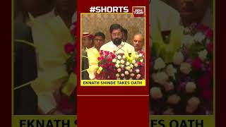Video Of Eknath Shinde Taking Oath As Maharashtra CM | #shorts