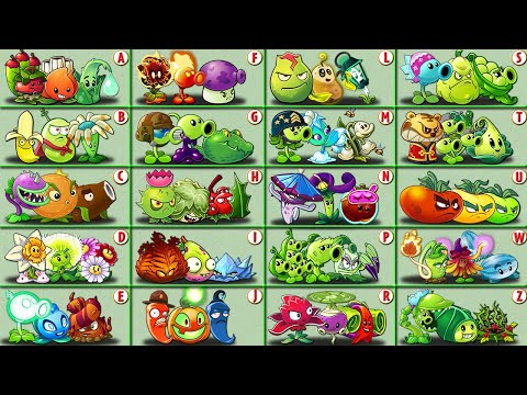 Random 20 Letter Board Team (A-Z) Battlez - Who Will Win? - PvZ 2 Team Plant vs Team Plant