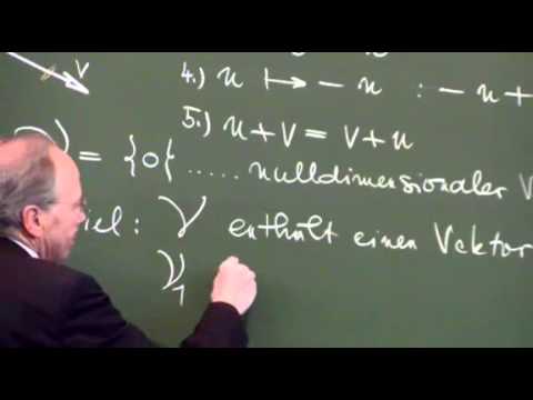 Lec.74 Lineare Vektorräume 17/4/2013
