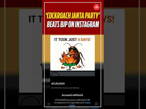 'Cockroach Janta Party' surpasses BJP on Instagram, X account has been taken down
