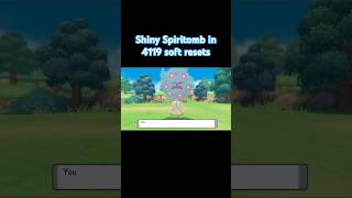 Shiny spiritomb in 4119 soft resets #bdsp #pokemon