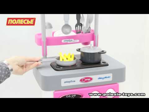 Миниатюра изображения товара Кухонная плита игрушечная Полесье Carmen №4 с варочной панелью и духовым шкафом / 47953 (в пакете)