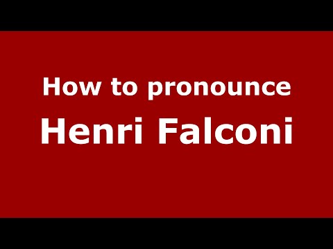How to pronounce Henri Falconi (Mexico/Mexican Spanish) - PronounceNames.com