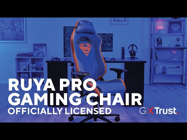 Cadeira Gaming Trust GXT 721SM Ruya Pro Ergonomica 4D 150kg Azul/Vermelho video