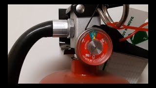 How to check a fire extinguisher gauge.