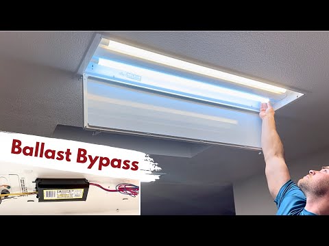 Convert Fluorescent Tube Lights to LED - Easy Ballast Bypass Instructional | Builds by Maz