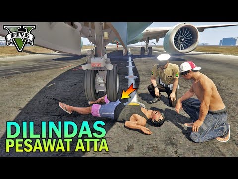 PREMAN TERKUAT DITABRAK PESAWAT ATTA - GTA 5 YOUTUBER KOCAK PARODY