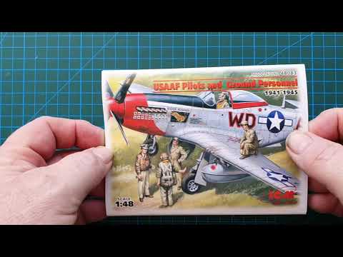 ICM 48083 USAAF Pilots and Ground Personnel 1941-1945 1 48 for sale online