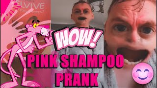 Pink Paint In Shampoo Prank 😂😂😂 After we had been to the shop i told him it was easy to remove