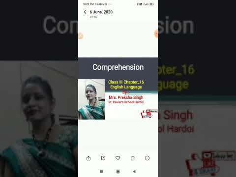 #CLASS #3 #SUBJECT #ENGLISH #LANGUAGE #CHAPTER #16 #TOPIC #COMPREHENSION #BY #MRS. #PREKSHA #SINGH