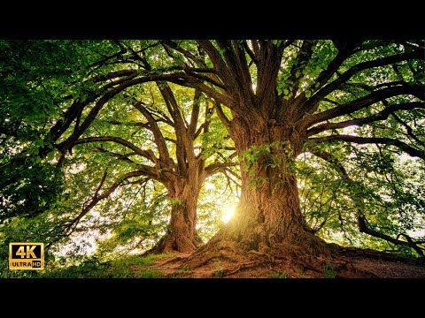 Tree Images - 4K Slideshow 1 Hour - Piano Music
