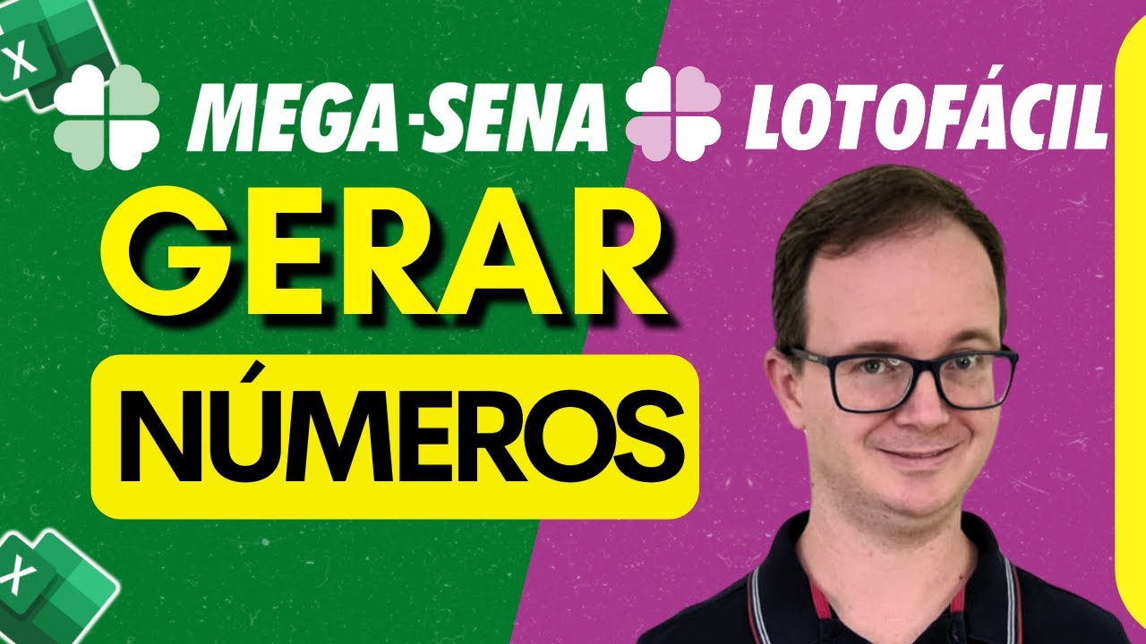 🍀Como Gerar Números para Loterias no Excel - Lotofacil e MegaSena