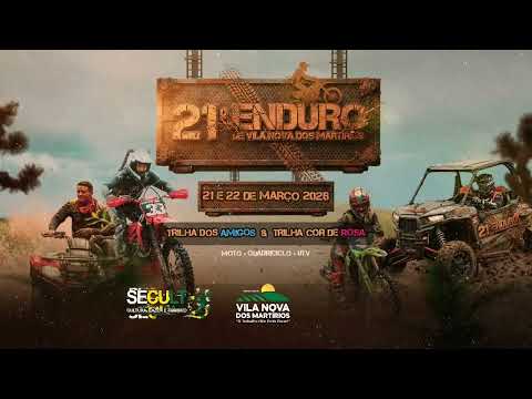 21º Enduro de Vila Nova dos Martírios 2026 | Trilha dos Amigos e Trilha Cor de Rosa