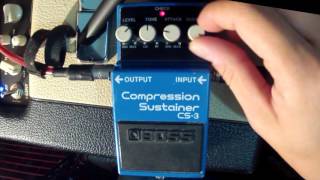 Boss Compression Sustainer CS-3 (Demo Sounds Strat Egnater Rebel 30)