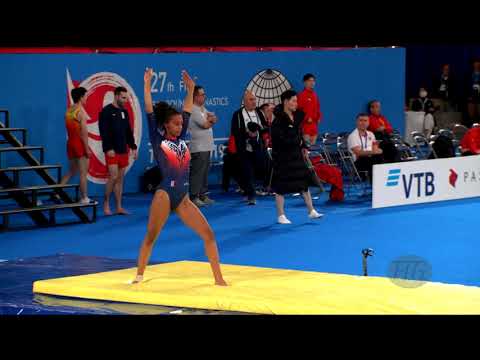 WAMBOTE Emilie (FRA) W - 2019 Trampoline Worlds, Tokyo (JPN) - Qualification Tumbling R2
