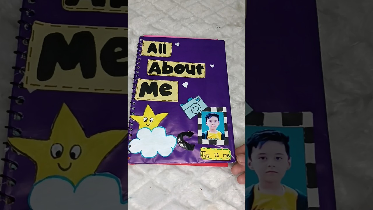 Make a booklet on myself|All about me scrapbook#diy #booklet #scrapbook#ytshorts #shorts #allaboutme