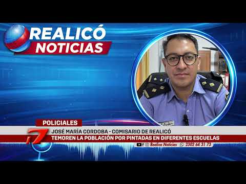 José María Córdoba - Comisario de Realicó - Temor en la población por incidentes en escuelas