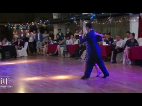  Anna Chin  and  Daniel Liu  are  dancing  at  Singapore International Tango Festival  in  2016