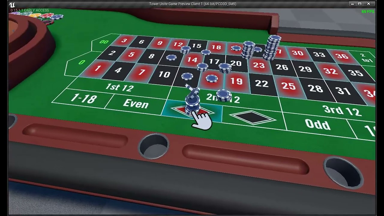 Tower Unite Dev Log 05/23/2022 - Casino: Roulette 3D Chip Stacking Demo