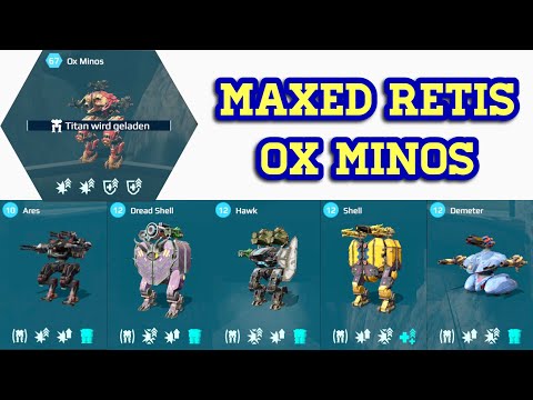 War Robots: What if My Ox Minos were max!! | Ares, Shell, Demeter, Ox Minos Gameplay