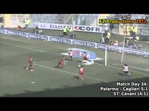 Serie A 2008-2009, day 34 Palermo - Cagliari 5-1 (Cavani goal)
